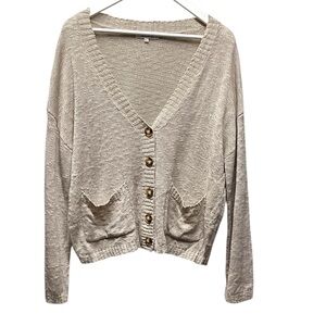 Miracle Women’s lightweight Knit cardigan M-L. Beige